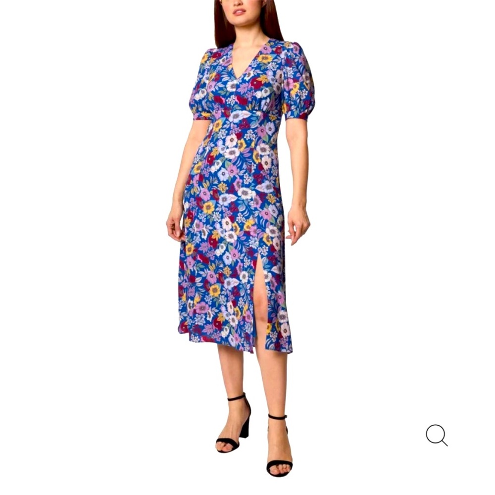 BCBGmaxazria FLORAL MIDI DRESS SIZE 4 NWT
